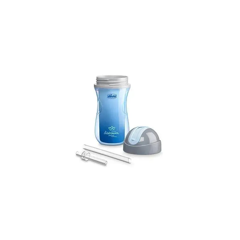 Chicco Insulated Flip-Top Straw Cup 9oz. 12m+ (2pk) in Blue Discover/Teal Image 6