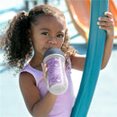 Chicco Insulated Straw Sippy Cup 12+ Months, 9oz Toddler Training Cup with Spill-Free Flip-Top Lid, BPA-Free 2-Pack, Floral/Purple Print