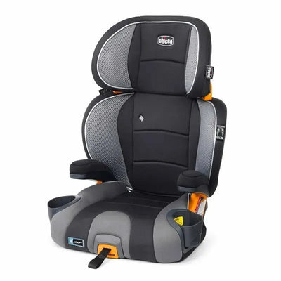 Chicco KidFit Adapt Plus 2-in-1 Belt Positioning Booster Car Seat in Ember, featuring adjustable headrest and armrests.