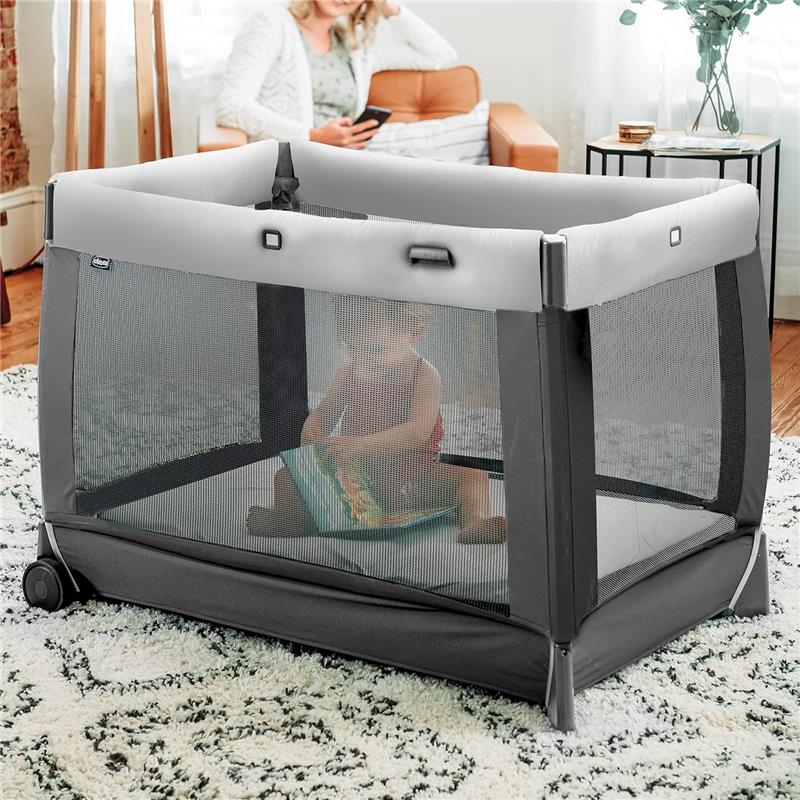 Chicco - Lullaby Zip All-in-One Portable Playard, Driftwood/Grey Image 8