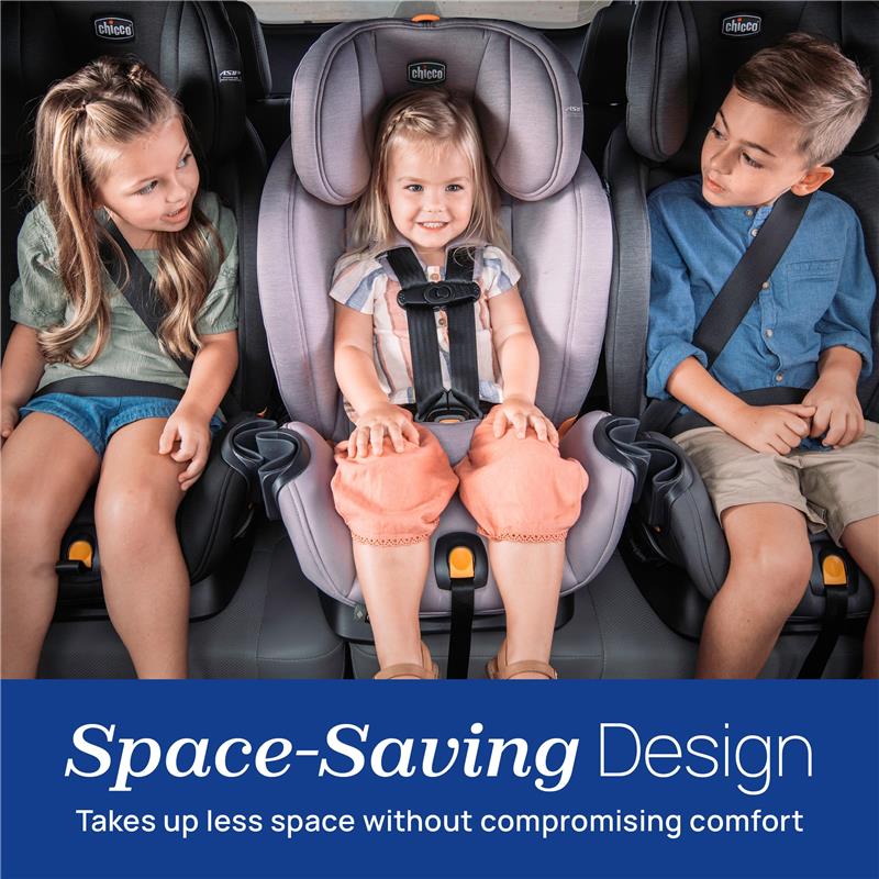 Chicco OneFit LX ClearTex All-in-One Car Seat with LeverLock Installation, Slim Design, Convertible Car Seat, Smoke/Grey Image 6