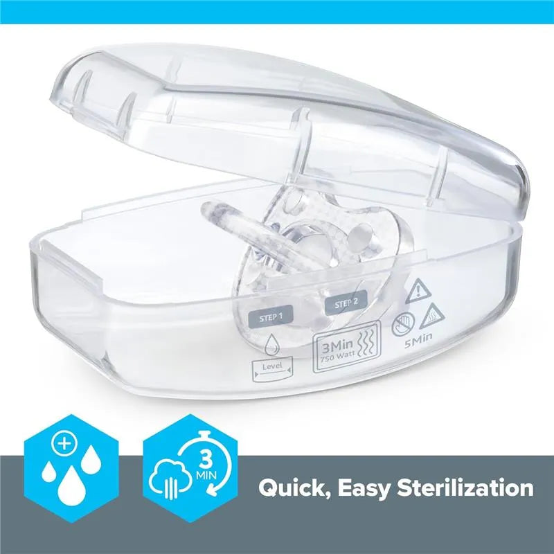 Chicco - Physioforma Luxe Pacifier 6-16M, Crystal Clear  Image 3