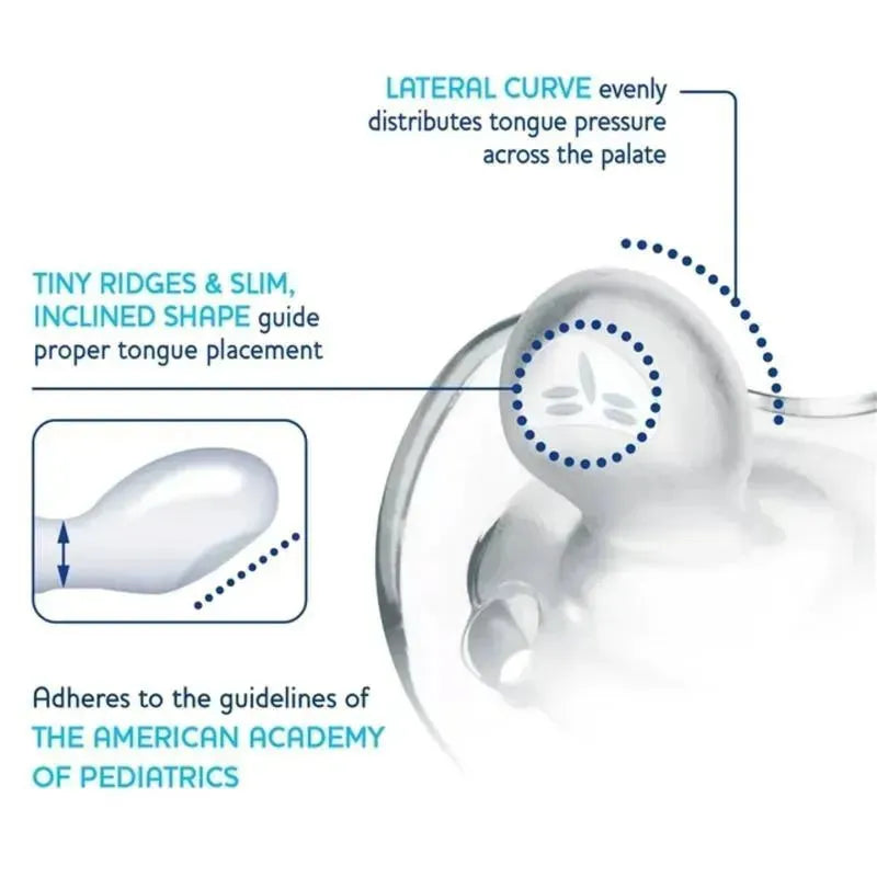 Chicco - PhysioForma® Orthodontic One-Piece Silicone Pacifier, 0-6m, Clear 4-Pack Image 2