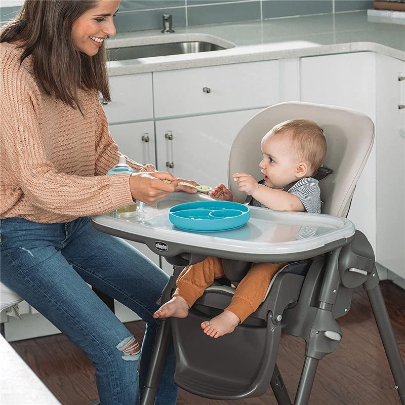 Chicco - Polly Space-Saving Fold Highchair, Taupe Image 6