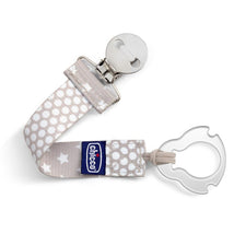 Chicco Universal Two-in-One Fashion Pacifier Clip - Grey Image 1