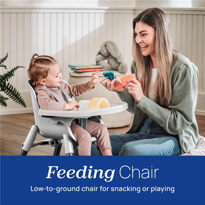 Chicco - Zest 4-in-1 Folding High Chair, Feeding Chair, Seasalt/Grey Image 6