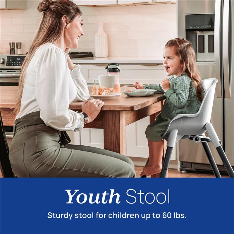 Chicco - Zest 4-in-1 Folding High Chair, Feeding Chair, Seasalt/Grey Image 8