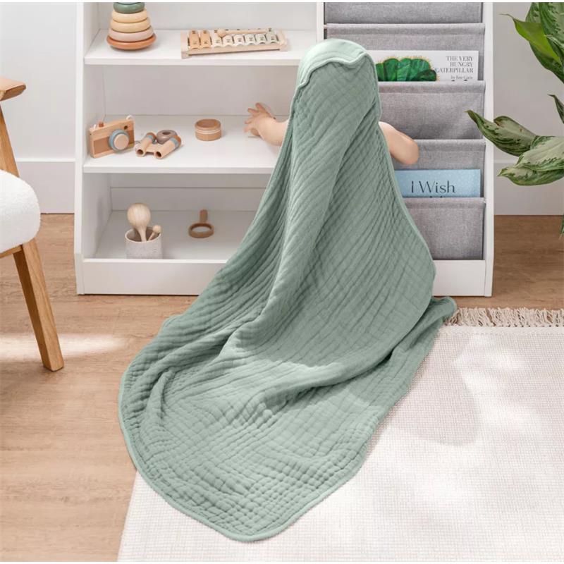 Comfy Cubs 2Pk Hooded Towels 6 Layers, Fern Image 2