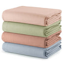 Comfy Cubs 4Pk Muslin Swaddle Blankets, Pacific, Cedar, Sage, Blush Image 1