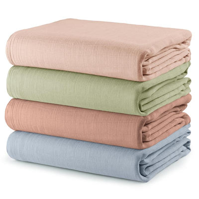 Comfy Cubs 4Pk Muslin Swaddle Blankets, Pacific, Cedar, Sage, Blush Image 1