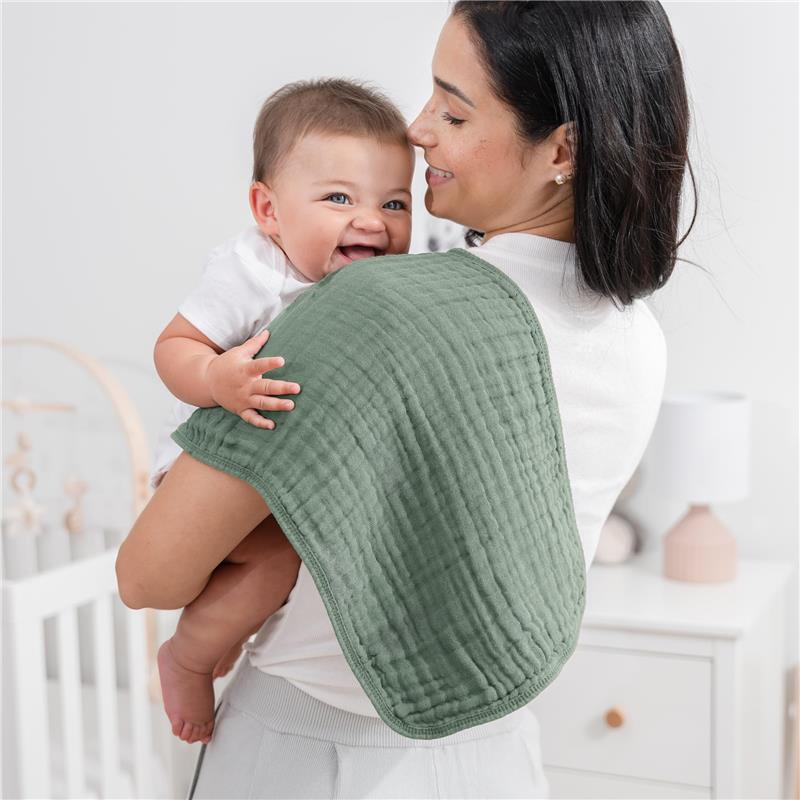 Comfy Cubs - 6Pk Muslin Burp Cloths Fern Image 2