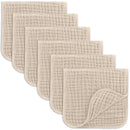 Comfy Cubs - 6Pk Muslin Burp Cloths, Sand Image 1