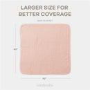 Comfy Cubs Muslin Baby Blanket, Blush Image 4