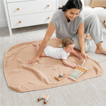 Comfy Cubs Muslin Baby Blanket, Cream Image 2