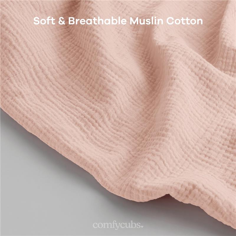 Comfy Cubs - Muslin Nursing Cover, Blush Image 4