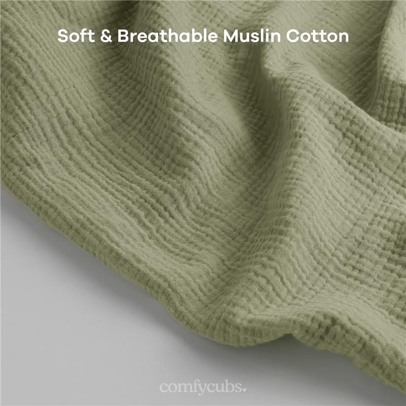 Comfy Cubs - Muslin Nursing Cover, Sage Image 4