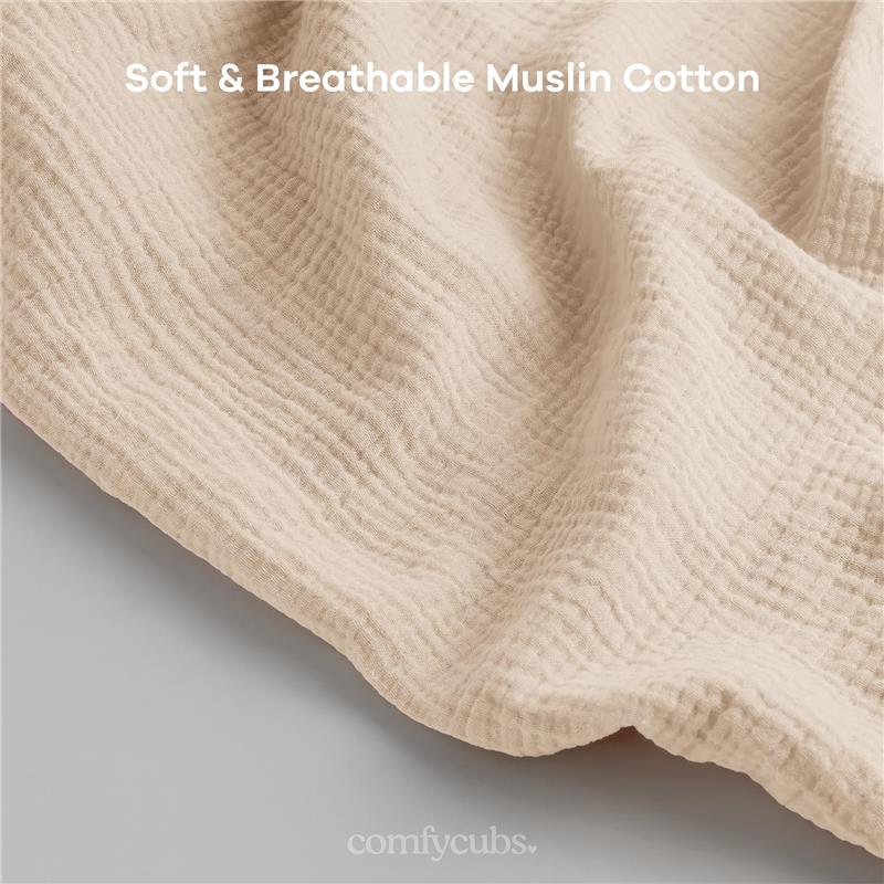 Comfy Cubs - Muslin Nursing Cover Sand Image 4
