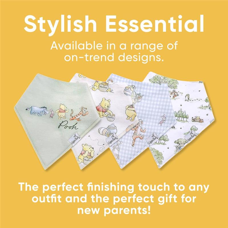 Copper Pearl - 4Pk Baby Bandana Drool Bibs Set Hundred Acre Wood Image 6