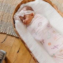 Copper Pearl - Large Premium Knit Baby Swaddle Receiving Blanket Enchanted Friends Image 2