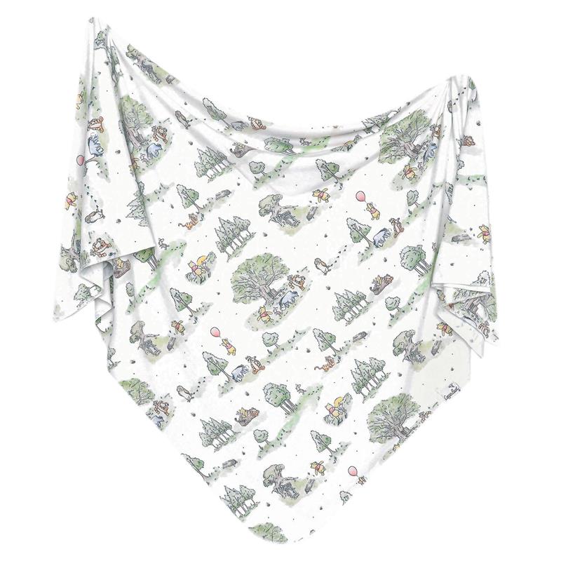 Copper Pearl - Large Premium Knit Baby Swaddle Receiving Blanket Hundred Acre Wood Image 1