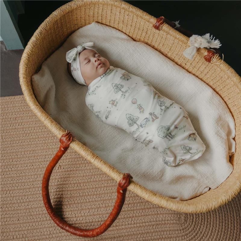 Copper Pearl - Large Premium Knit Baby Swaddle Receiving Blanket Hundred Acre Wood Image 3