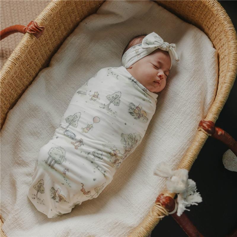 Copper Pearl - Large Premium Knit Baby Swaddle Receiving Blanket Hundred Acre Wood Image 6
