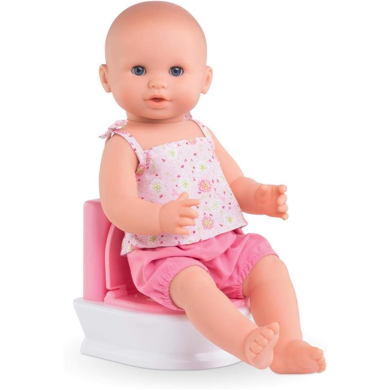 Corolle Realistic and Interactive Potty Training Doll for Girls with Flushing Toilet Sound - Educational Potty Toys for Toddlers - Corolle Baby Dol Image 3