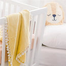 Crane - Baby Muslin Swaddle Blanket, Ochre Image 2