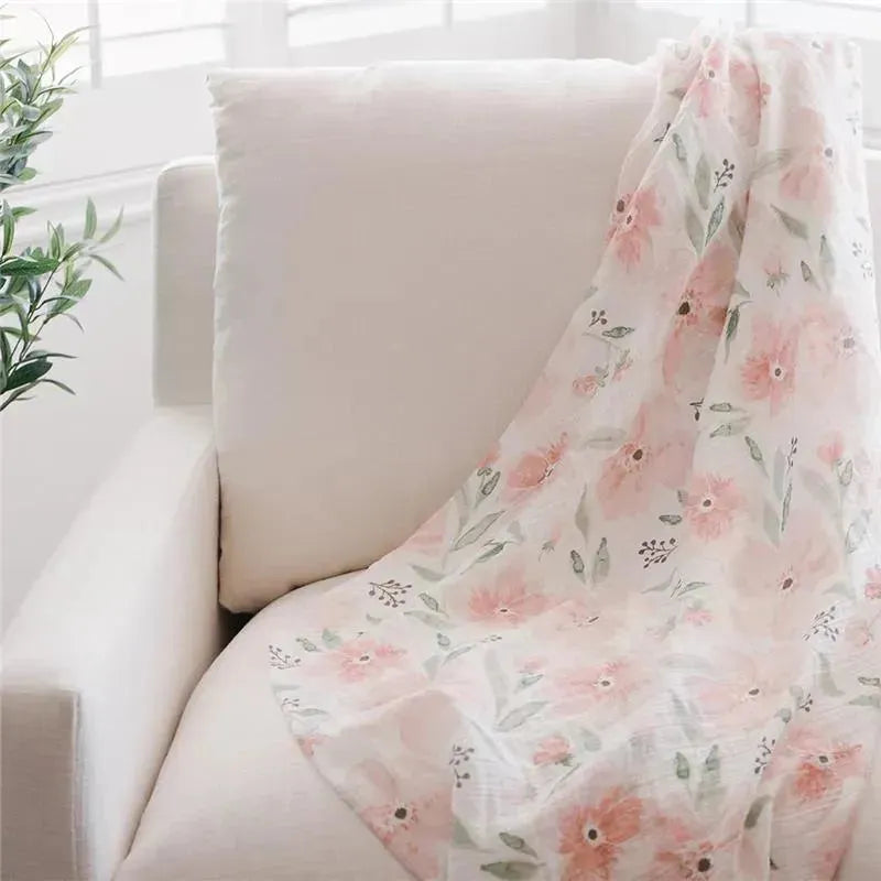 Crane Baby Parker Collection Muslin Swaddle Wraps Floral Print Image 6