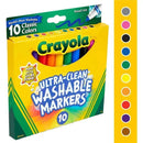 Crayola - 10 Ct Ultra-Clean Washable Classic, Broad Line Markers Image 3