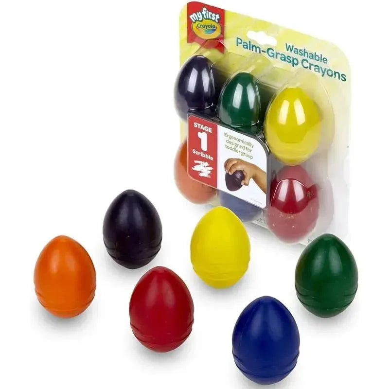 Crayola - 6 Ct Washable Palm-Grasp Crayons Image 7