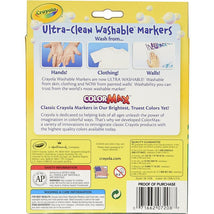 Crayola - 8 Ct Ultra-Clean Washable, Wedge Tip, Color Max Markers Image 3