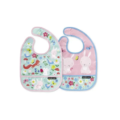 Crocodile Creek Bibs 2 Go Set of 2 Bibs - Backyard Friends Image 1