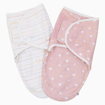 Crown Crafts Ellen DeGeneres 100% cotton 2-Pack Baby Girl Swaddle Blanket 0-3 Months Image 1