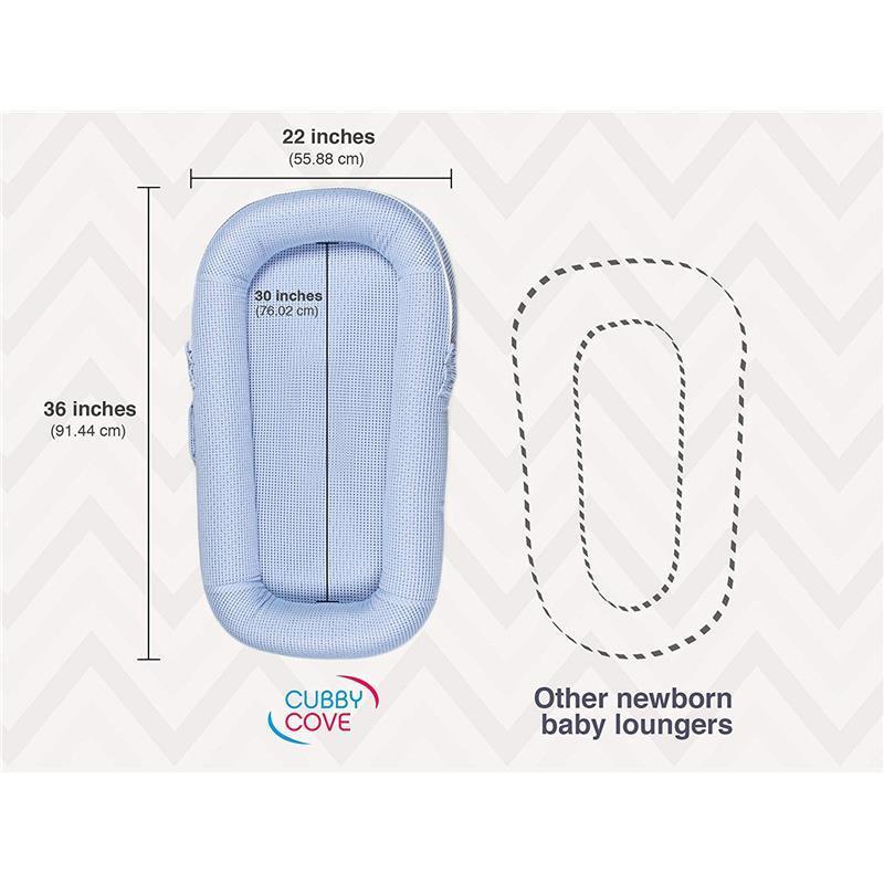 Cubby Cove Baby Lounger, Baby Blue Image 3