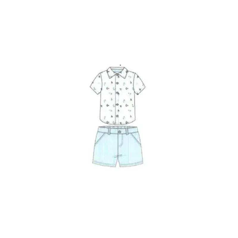 Cudlie - 2Pk Baby Boy Sail Way Short & Top Set Image 1