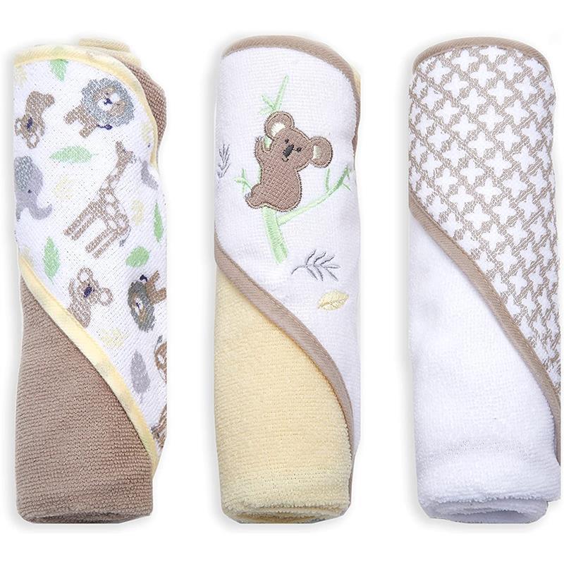 Cudlie - 3Pk Rolled/Carded Hooded Towel, Koala In A Tree Image 1