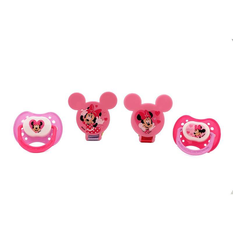 Cudlie - Minnie 2 Pacifier/2 Clip, Hearts For Min Image 1