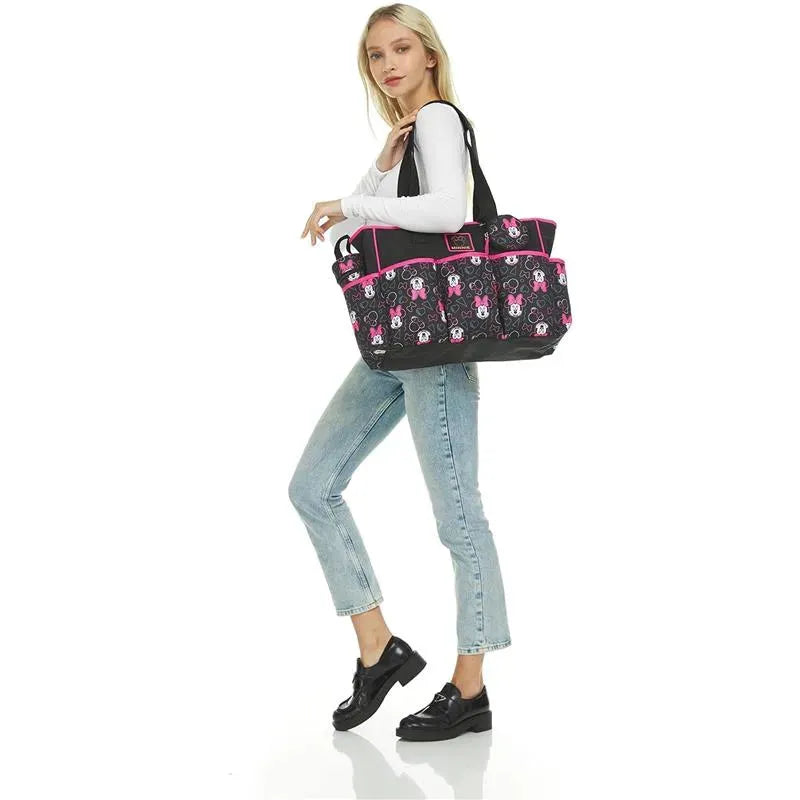 Cudlie - Minnie Multi Pc Set Toss Print Diaper Bag Image 7