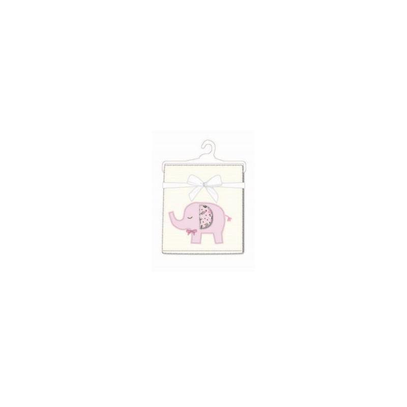 Cudlie - Sherpa Blanket With Applique, Girly Elephant Image 1