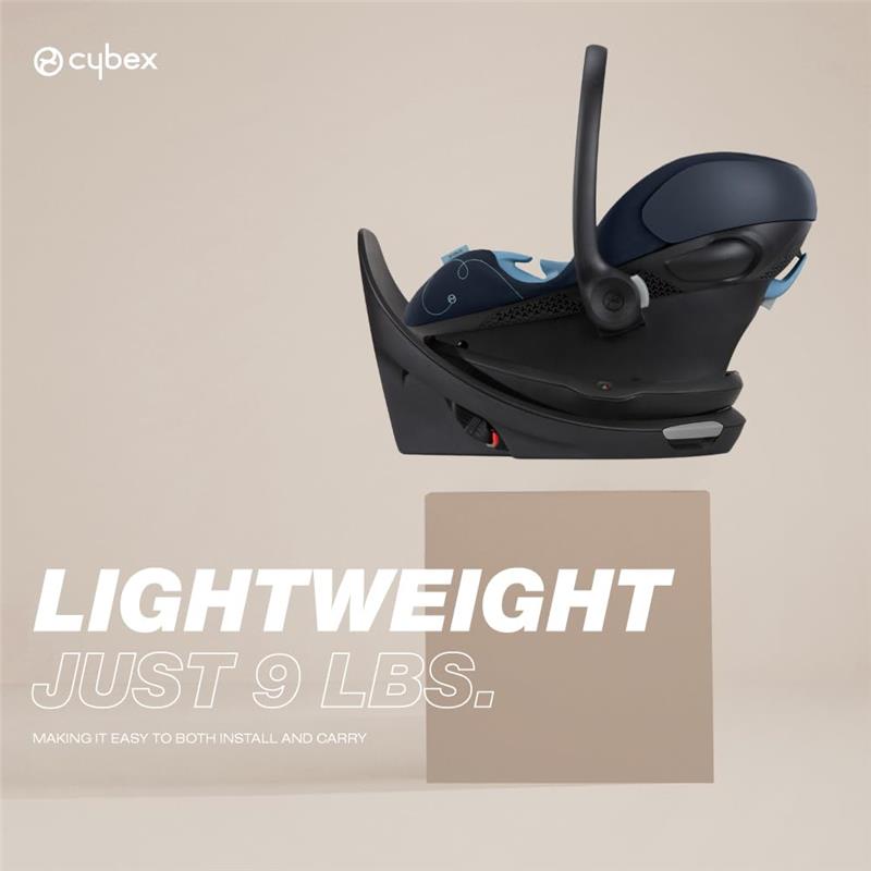 Cybex Aton G Swivel Infant Car Seat with 180-Degree Rotate, Linear Side-Impact Protection, 11-Position Headrest, SensorSafe & Safelock Base, Ocean  Image 6