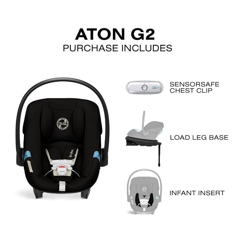 Cybex Aton G2 Infant Car Seat With Load Leg Base, Almond Beige Image 4