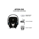 Cybex - Aton G2 Infant Car Seat With Load Leg Base, Moon Black Image 13