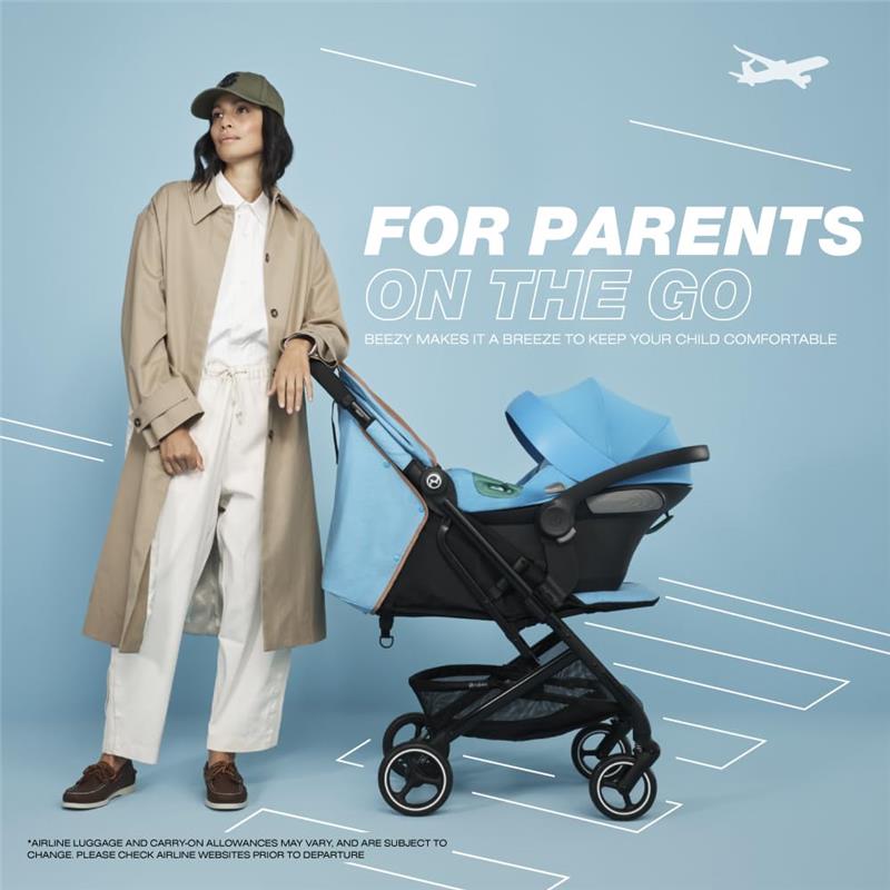 CYBEX - Beezy 2 Compact and Lightweight Travel Stroller, Magic Black Image 6
