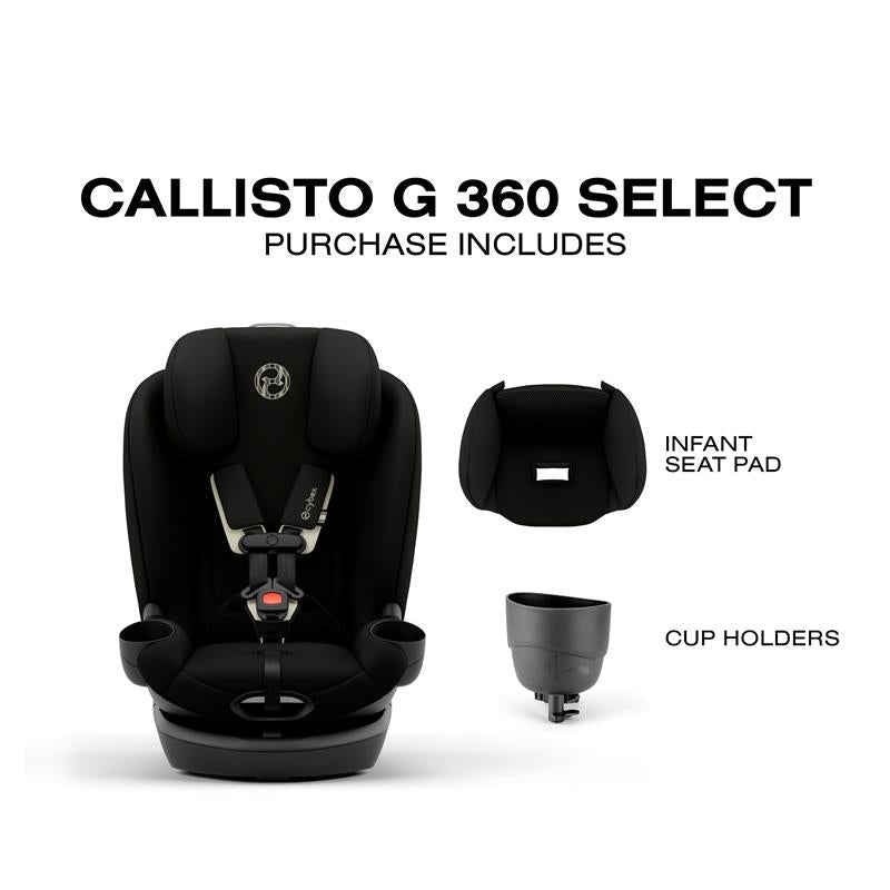 Cybex - Callisto G 360 Select Rotating All-In-One Convertible Car Seat, Black Image 7