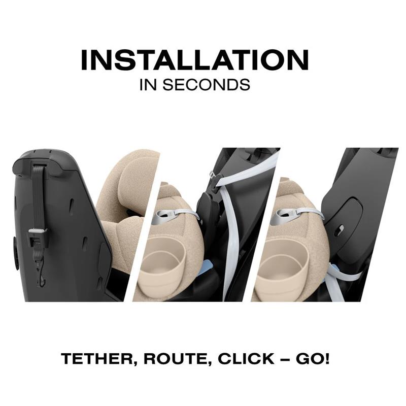Cybex Callisto T 360 Rotating All-In-One Convertible Car Seat, Off White Image 4