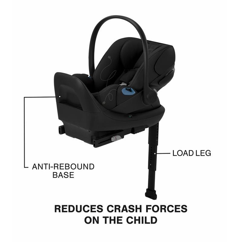 Cybex - Cloud G Lux SensorSafe Comfort Extend Infant Car Seat, Moon Black Image 4