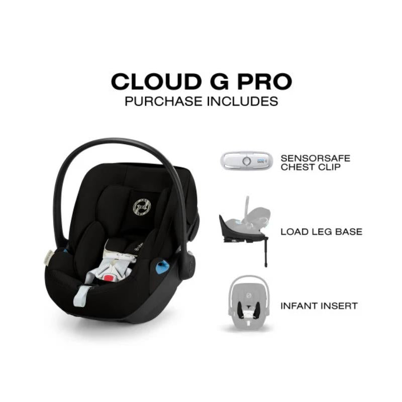Cybex - Cloud G Pro Comfort Extend Infant Car Seat, Moon Black Image 3