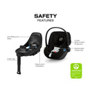 Cybex - Cloud G Pro Comfort Extend Infant Car Seat, Moon Black Image 4