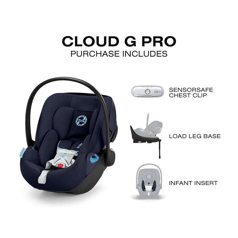 Cybex Cloud G Pro Comfort Extend Infant Car Seat, Ocean Blue Image 3